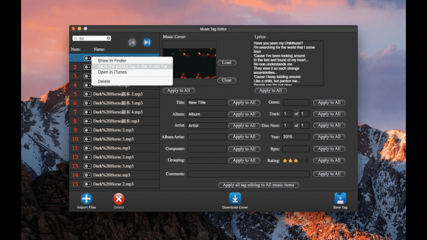 music tag editor for mac pro